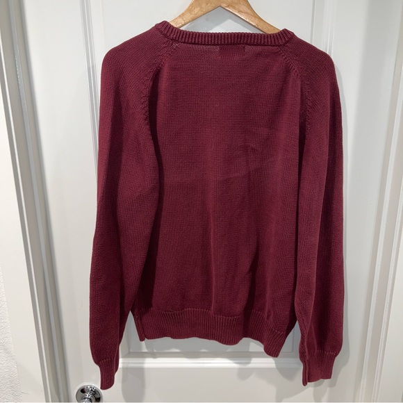 Vintage Cambridge Classics Mervyns Pullover Crewneck Sweater men size L Burgendy - Picture 3 of 3